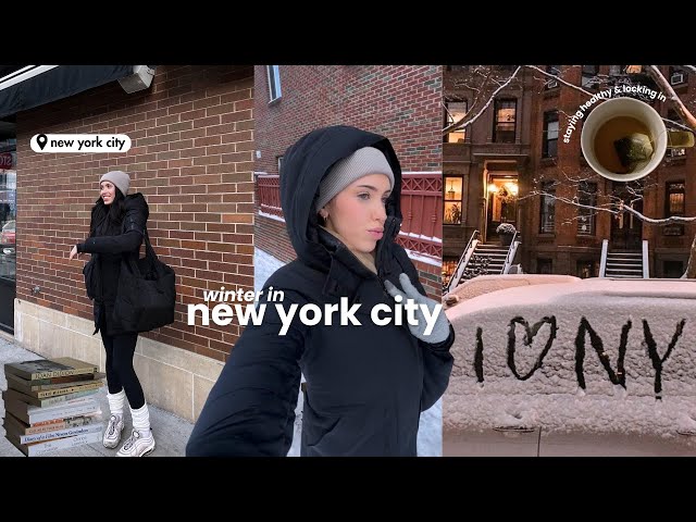 winter in NYC vlog | healthy grocery hauls, cozy days, staying motivated when it's cold out