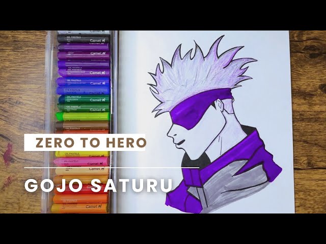 How to draw Satoru Gojo step by step || satoru gojo easy drawing|| How to draw anime step by step