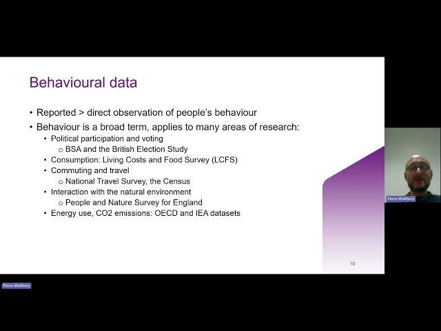 Datasets on environmental attitudes and behaviour from the UK Data Service