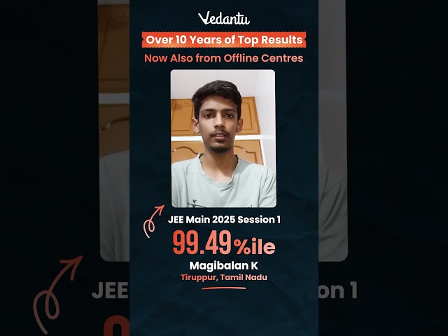 Congrats Magibalan For 99.49% In JEE Main | JEE 2025 | V JEE English