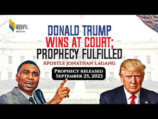 Prophecy Fulfilled: Donald Trump Wins at Court || Apostle Jonathan Lagang #prophecy  #donaldtrump