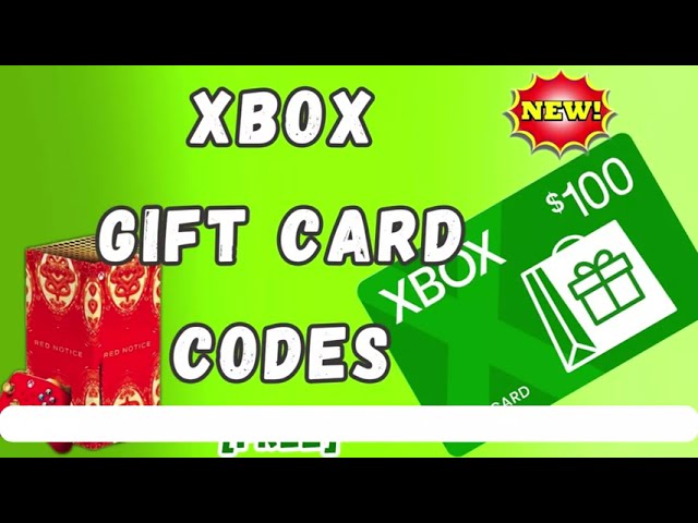 FREE Xbox Gift Card Codes 2025 / $100 Get Free Xbox Promo Codes 2025!