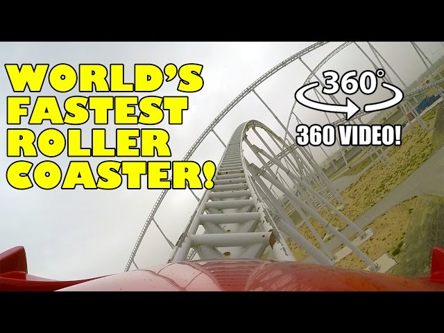 Formula Rossa World's Fastest Roller Coaster VR 360 POV Ferrari World Abu Dhabi Virtual Reality