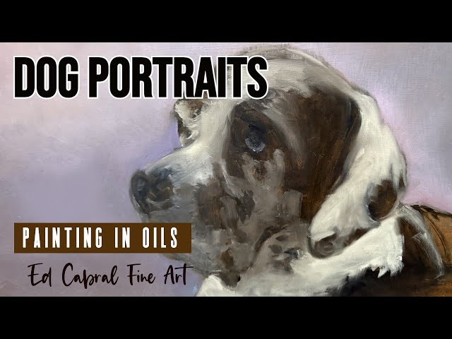 How I Started My Great Dane Dog Portrait The Blocking In Stage (Oil Painting Process) Part 1