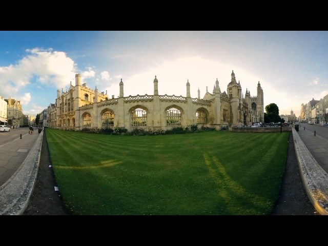 360VR Cambridge University England - 360 Video [Royalty Free Stock Footage] $350