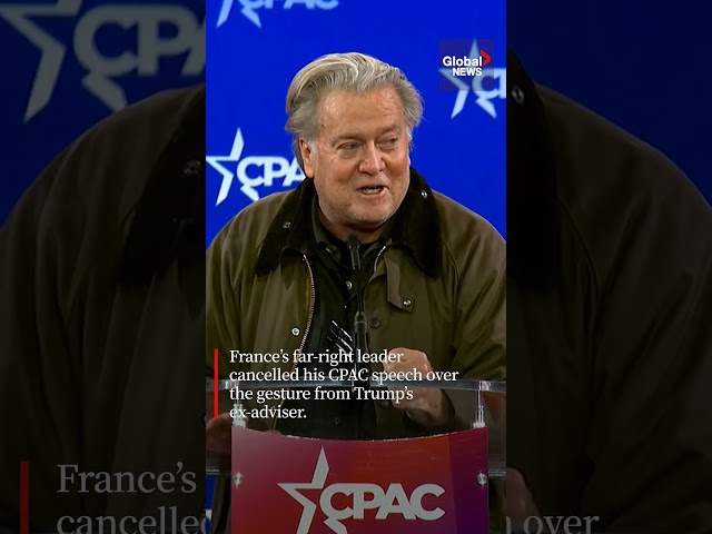 French politician cancels CPAC speech over Steve Bannon 'salute' #stevebannon #elonmusk