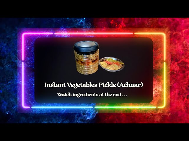 Cooking | Instant Vegetable Pickle #cooking #cookingvideos #cookingshorts