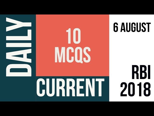 RBI Grade B | Daily MCQs | 6th August, 2018