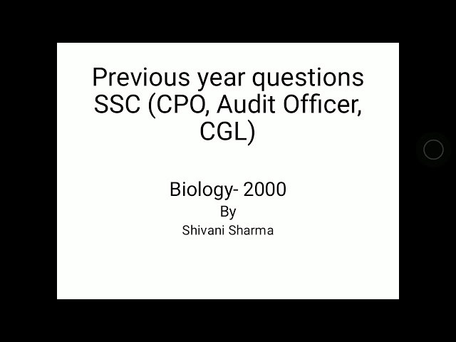 Previous year questions biology 2000