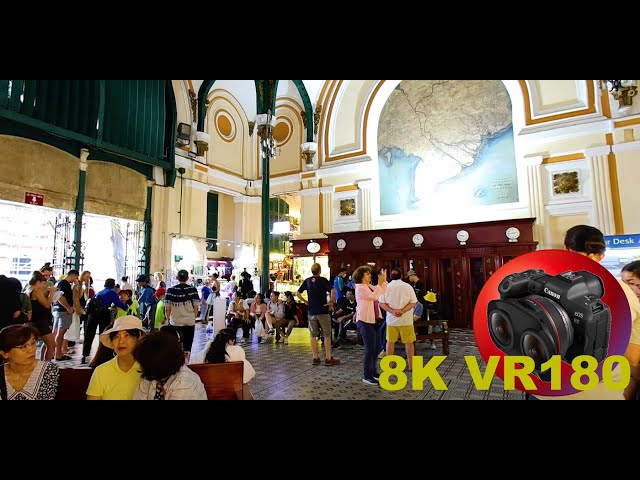 The Ho Chi Minh or the Saigon Central Post Office Vietnam 8K 4K VR180 3D (Travel Videos ASMR Music)