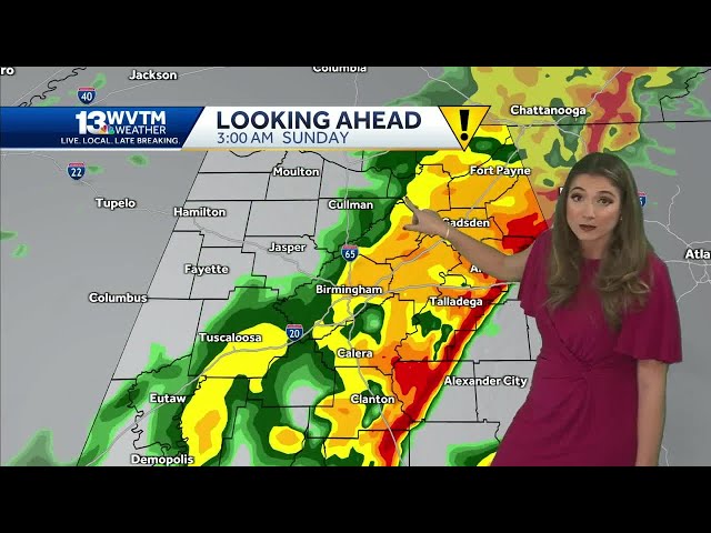 Impact Weather: Tracking severe storms in the Alabama weekend forecast, Damaging winds and a few ...