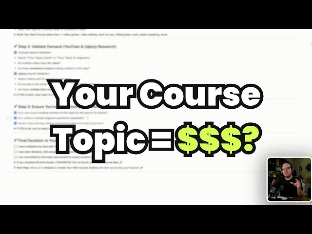 Profitable Course Topics in Minutes (Proven Strategy)