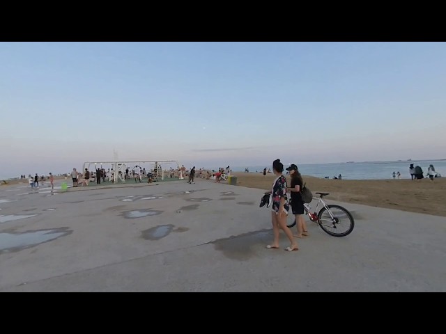 Barcelona Beach VR1803d in stereoscopic for VR glasses