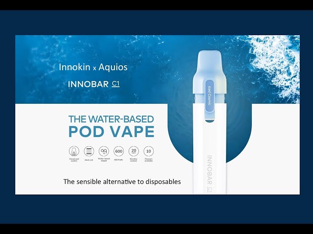 INNOBAR C1 By Innokin x Aquios | World’s first water-based pod vape | The disposable alternative