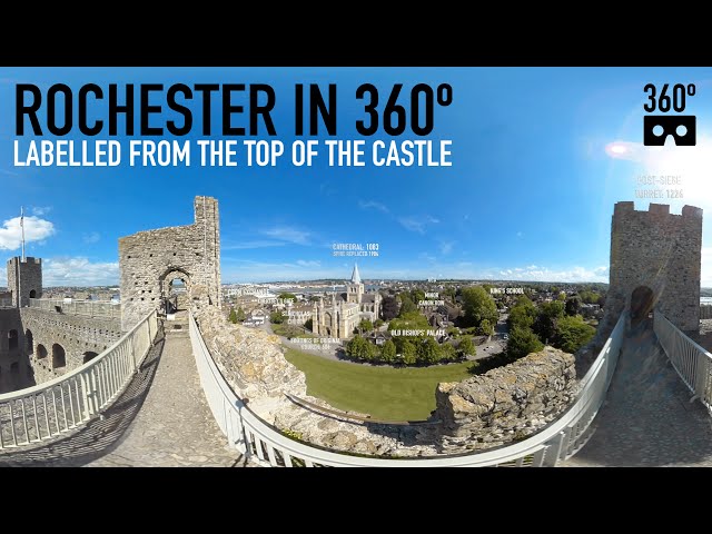 360º video of Rochester, Kent from the top of the castle