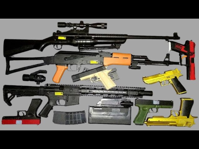 TOY GUN BOX OPENING: Nerf, Airsoft & More!" Shotgun, AWM Sniper Rifle, Submachine gun, Glock Pistol