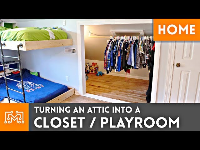 Turning an Attic into a Closet/Playroom | I Like To Make Stuff