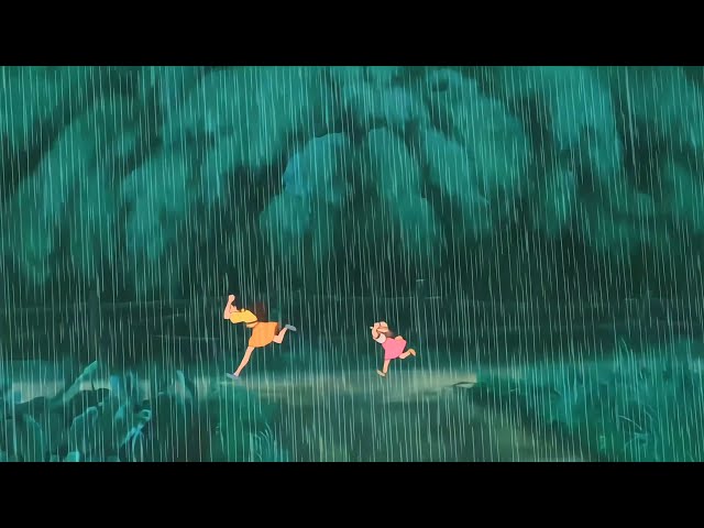 【Ghibli Rainy Day With Peaceful Piano Music】 Relax | Study | Sleep