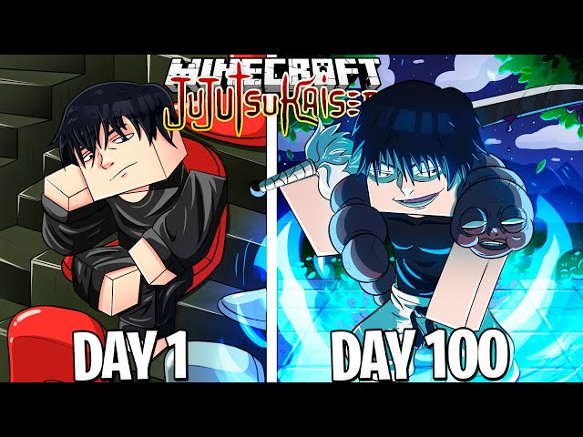 I Survived 100 Days as TOJI in Jujutsu Kaisen Minecraft!