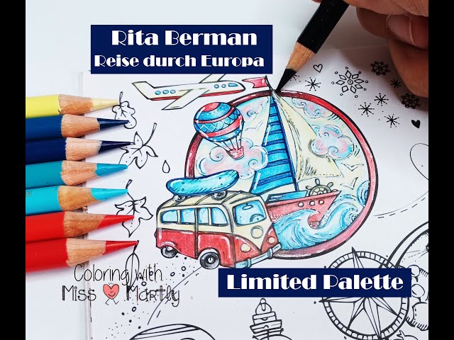 Using Limited Color Palette: Meine Reise durch Europa by Rita Berman | with Polychromos Part 1