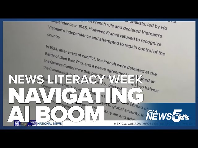 News Literacy Week kicks off Monday, a look at navigating news in the AI boom