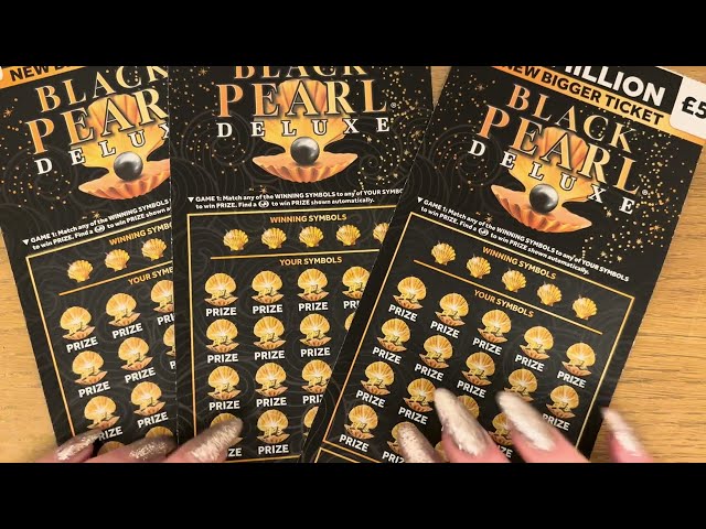 £5 Scratch Cards Uk National Lottery Black Pearl Deluxe Tickets January 2025