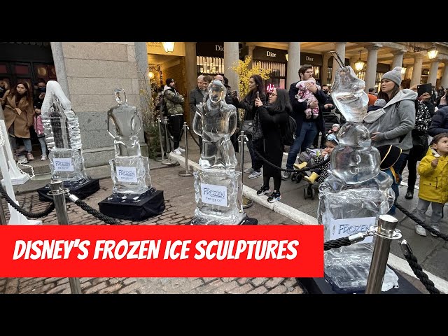 Scenic Shorts: ❄️ LET IT GO, LET IT SNOW ❄️ | Disney's Frozen Ice Sculptures in Covent Garden [4K]