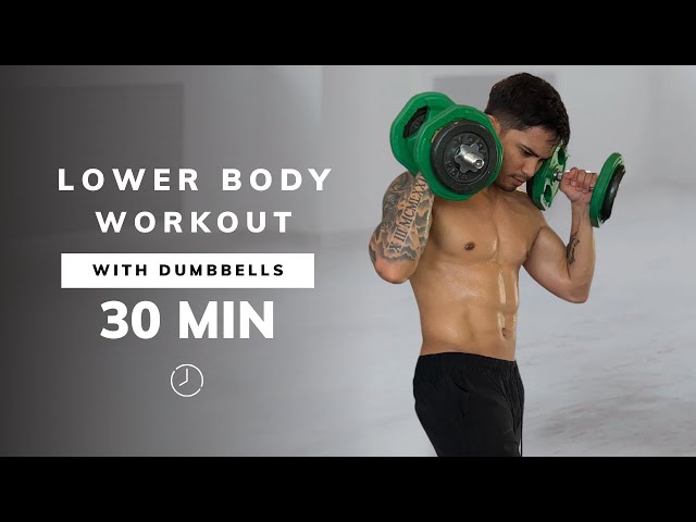 30 MIN LOWER BODY Workout with Dumbbells - Build STRONG LEGS At Home [NO REPEATS]