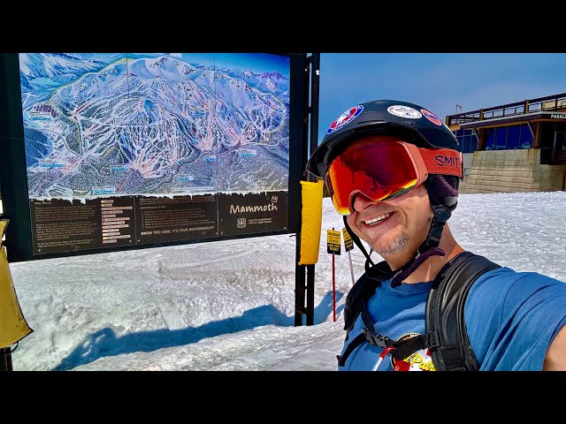 Spring Skiing ⛷️ at Mammoth Mountain in May on Broadway down to Main Lodge. Still plenty of snow!