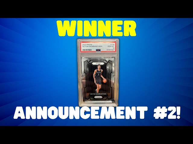 Second Giveaway Victor Wembanyama Winner Announcement!