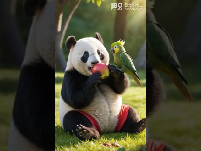 DISTURBANCE COMING! #funny #parrot #cute #panda #cute #animation #animals