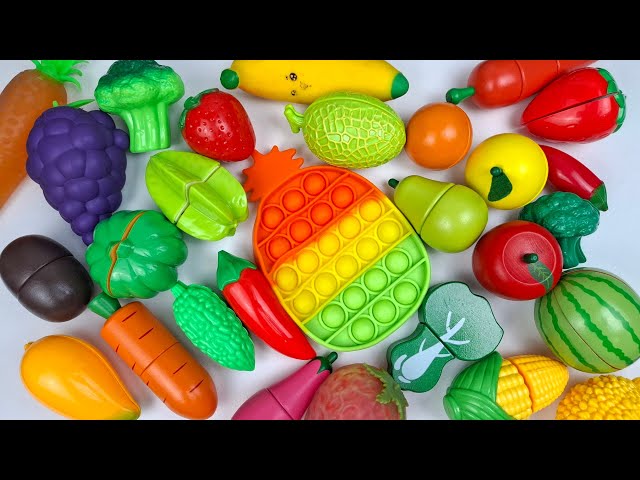 Satisfying Video | Cutting Paprika, Melon  Fruits and Vegetables | Wooden & Plastic ASMR Squishy