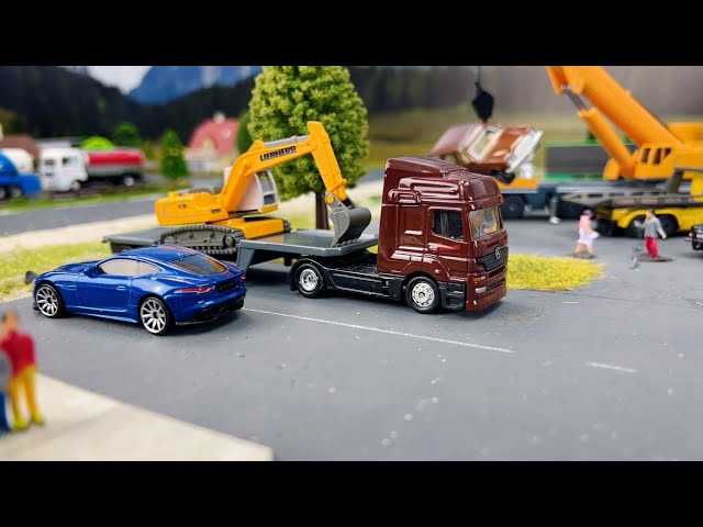 1/64 Diorama full of Diecast Model Cars: Ferrari, Chevrolet, Audi, Toyota, Mercedes