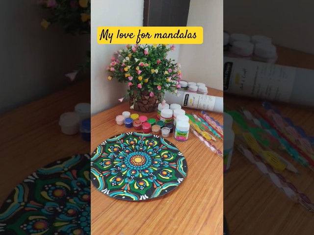 My love for mandalas #mandalaart #art #trending#homedecor#vibrantcolours