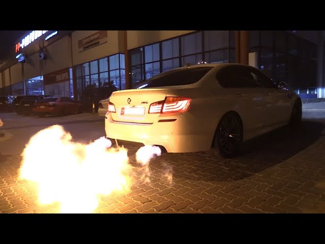 BMW M5 F10 w/ Akrapovic PP Performance - The BIGGEST M5 Flames EVER!