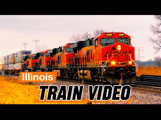 💥 Epic Illinois Railfanning Train Videos: Amtrak & BNSF (4K)