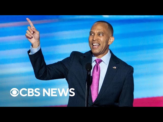 Hakeem Jeffries calls Trump an ex-boyfriend who "just won't go away" in DNC speech