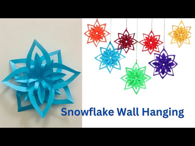 DIY Paper Art |Snowflake Wall Hanging | Handmade thala