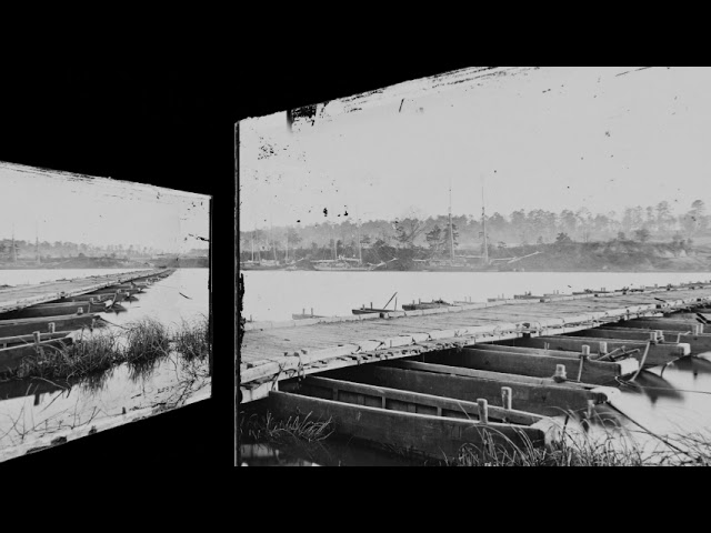 Pontoon Bridge over James River, Jones Landing VA, 1864/5 (silent, still image)