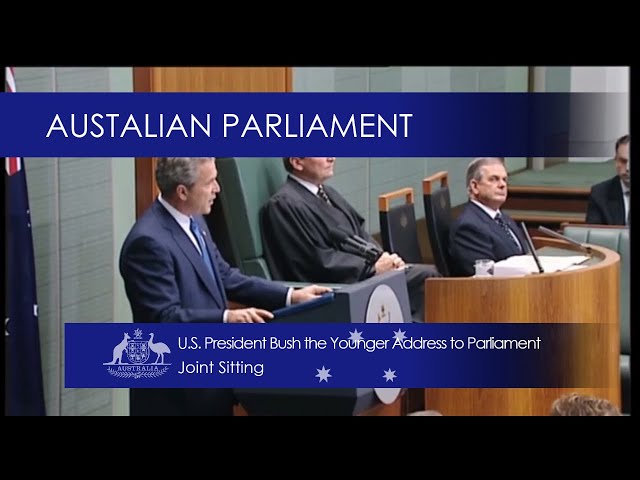 U.S. President George Bush Addresses the Australian Parliament