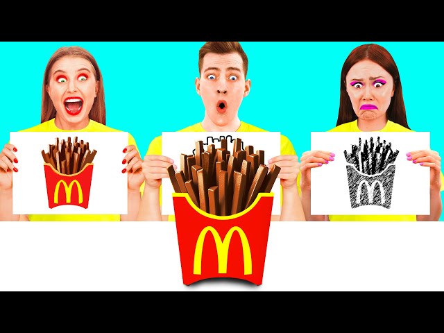 Who Draws it Better Take The Prize | Funny Food Situations by TeenTeam Challenge