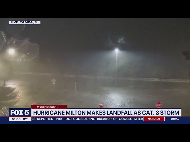 Hurricane Milton makes landfall as Cat 3 storm