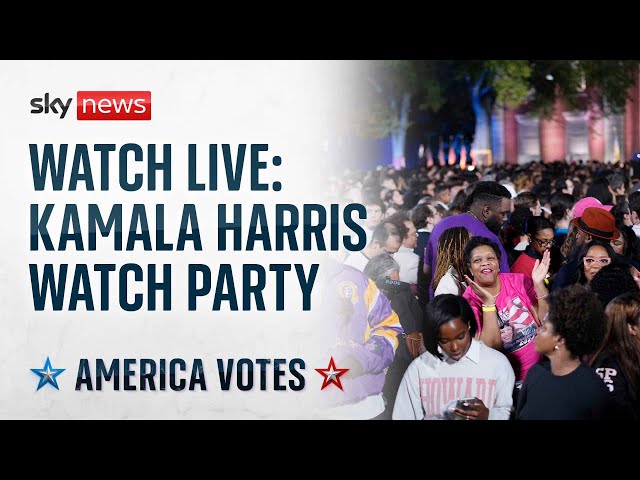 US election latest: Crowds begin to leave Kamala Harris watch party in Washington