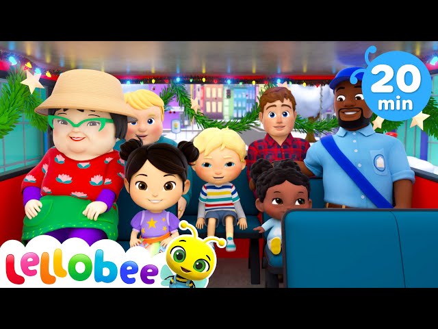 NEW | Winter Wheels On The Bus | Lellobee City Farm | Songs and Cartoons | Best Videos for Babies