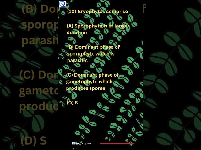 NEET BIOLOGY 3  KINGDOM PLANTAE MCQS 10