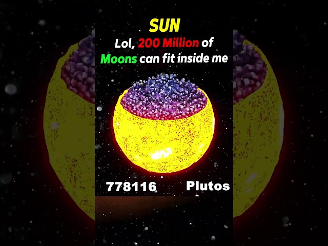 ☀️ Sun vs Earth vs Pluto