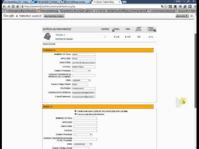 Proceso de Compra en Tripleclicks