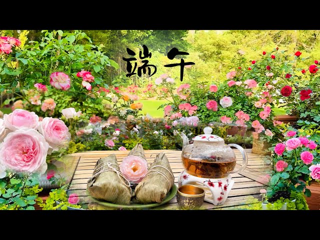 Relaxing Chinese Ambience in Rose Garden❤️Refreshing Music🎶4K国风气氛背景