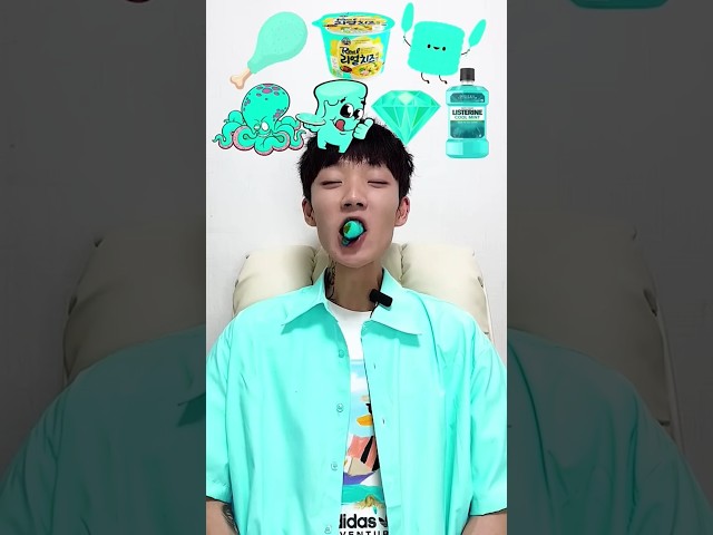 Random Mint food MUKBANG🤢 by @cure0721 #shorts