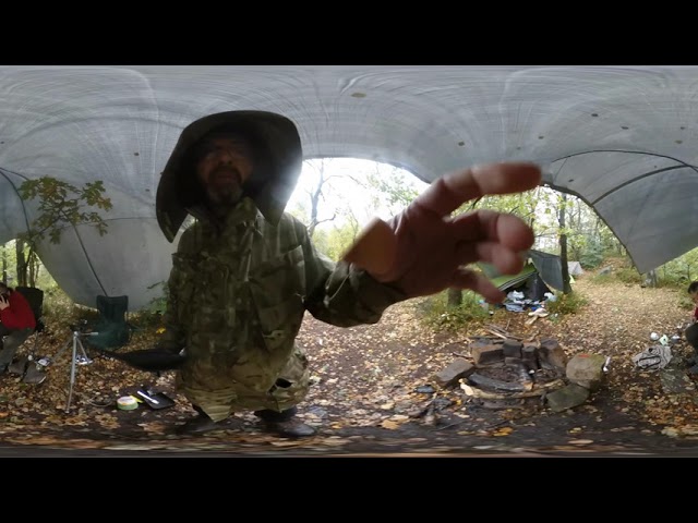 Wild Camping in the rain in 360